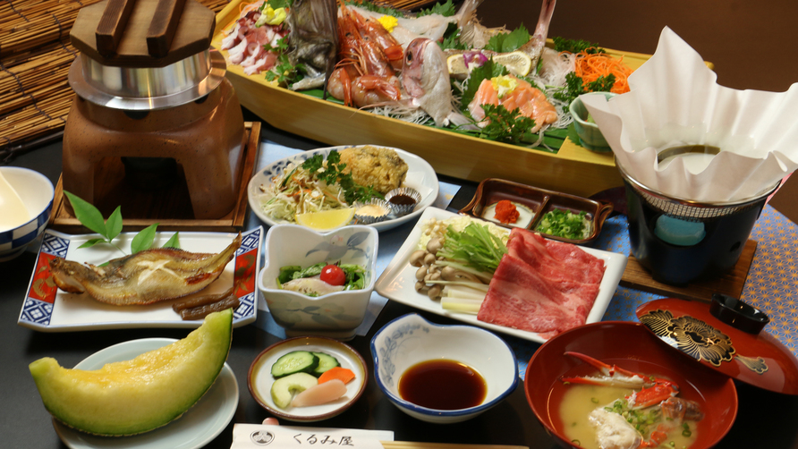 【茨城の幸！満喫！】新鮮《海の幸の舟盛》や《常陸牛》を頂く茨城の旅［2食］