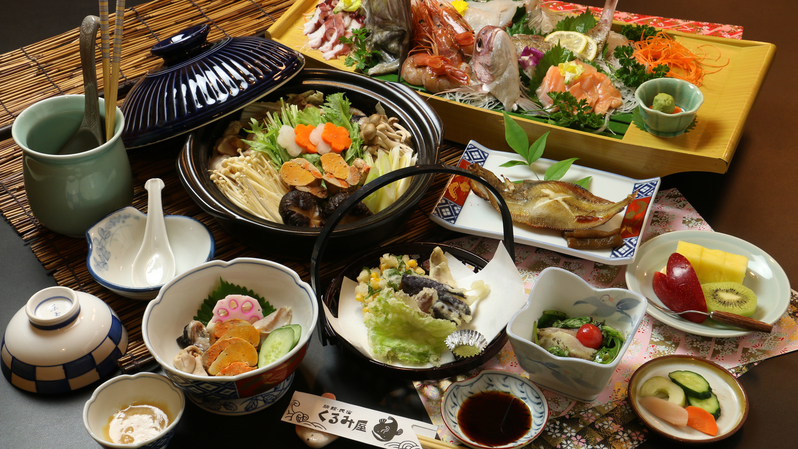 ■朝食は付きません！お寝坊さんのグルメ旅♪あんこう鍋と海鮮舟盛を堪能［夕食のみ］