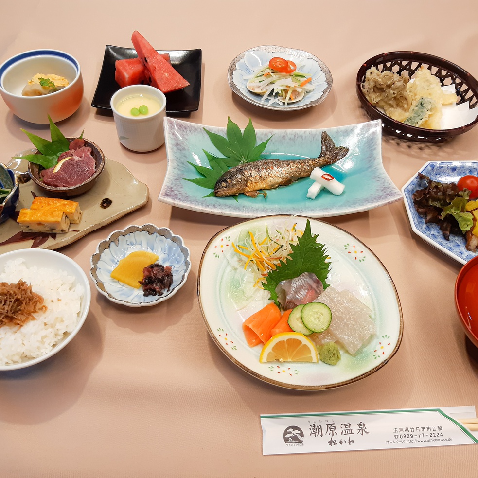 【連休限定】天然鮎の塩焼き付き★夕食は天然鮎とジビエ料理〈スタンダード2食付〉