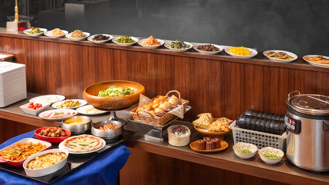 【グローバル専用】【朝食付き】豊富なお惣菜が美味しい！約30種類以上自慢の和洋ビュッフェ！