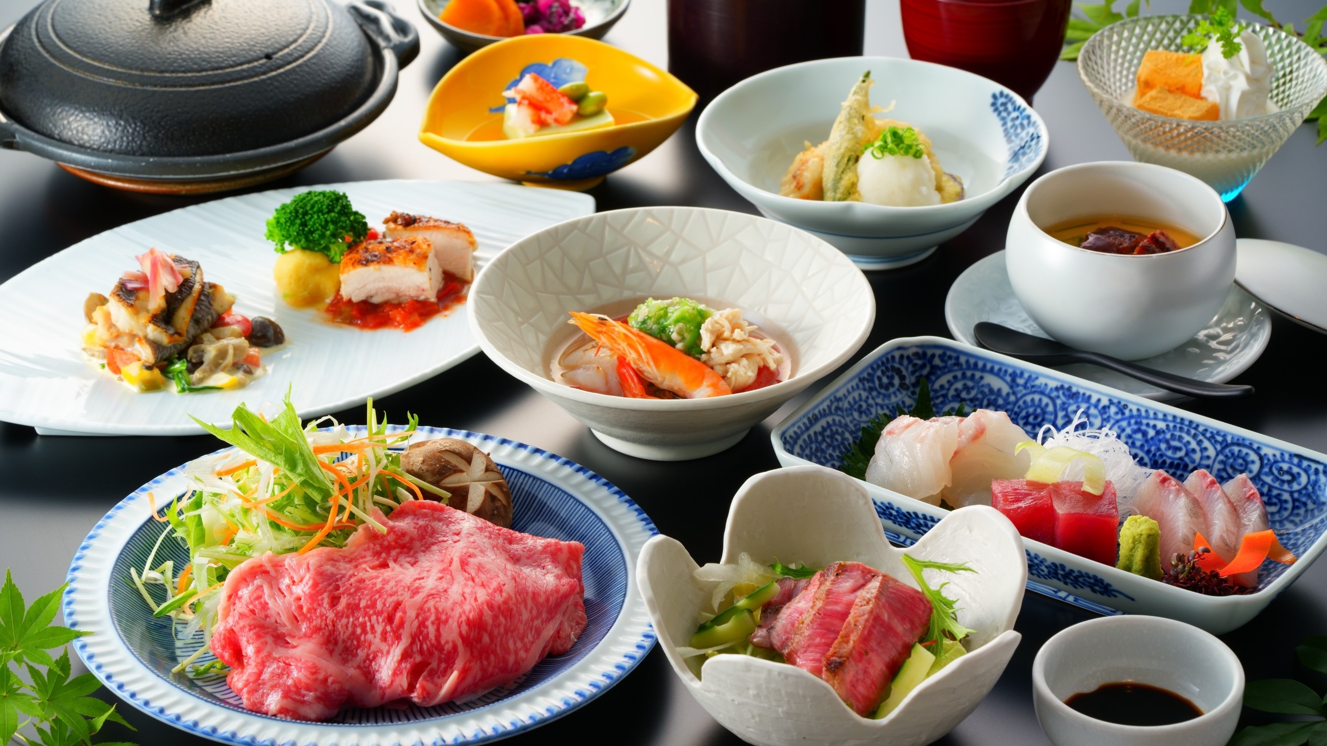 御宿さくら亭：ご夕食）個室で創作会席☆料理長オススメの季節会席です！