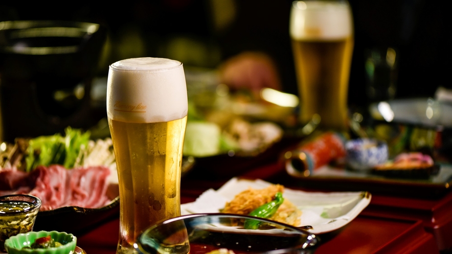美味しいお酒を多数ご用意しております！ビールや地酒など、当館自慢の料理に合わせてお楽しみください