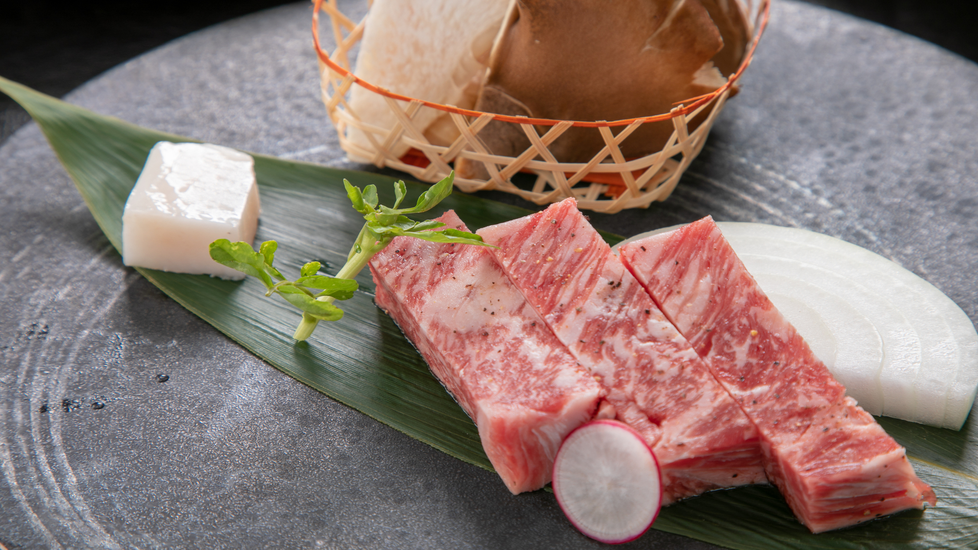 信州牛の陶板焼き