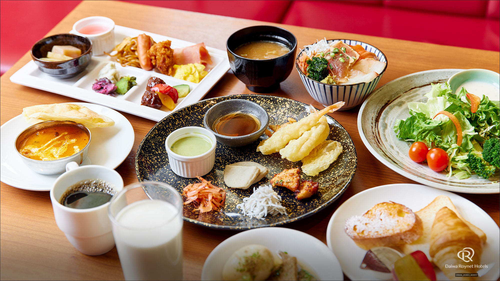 朝食　盛り付け例