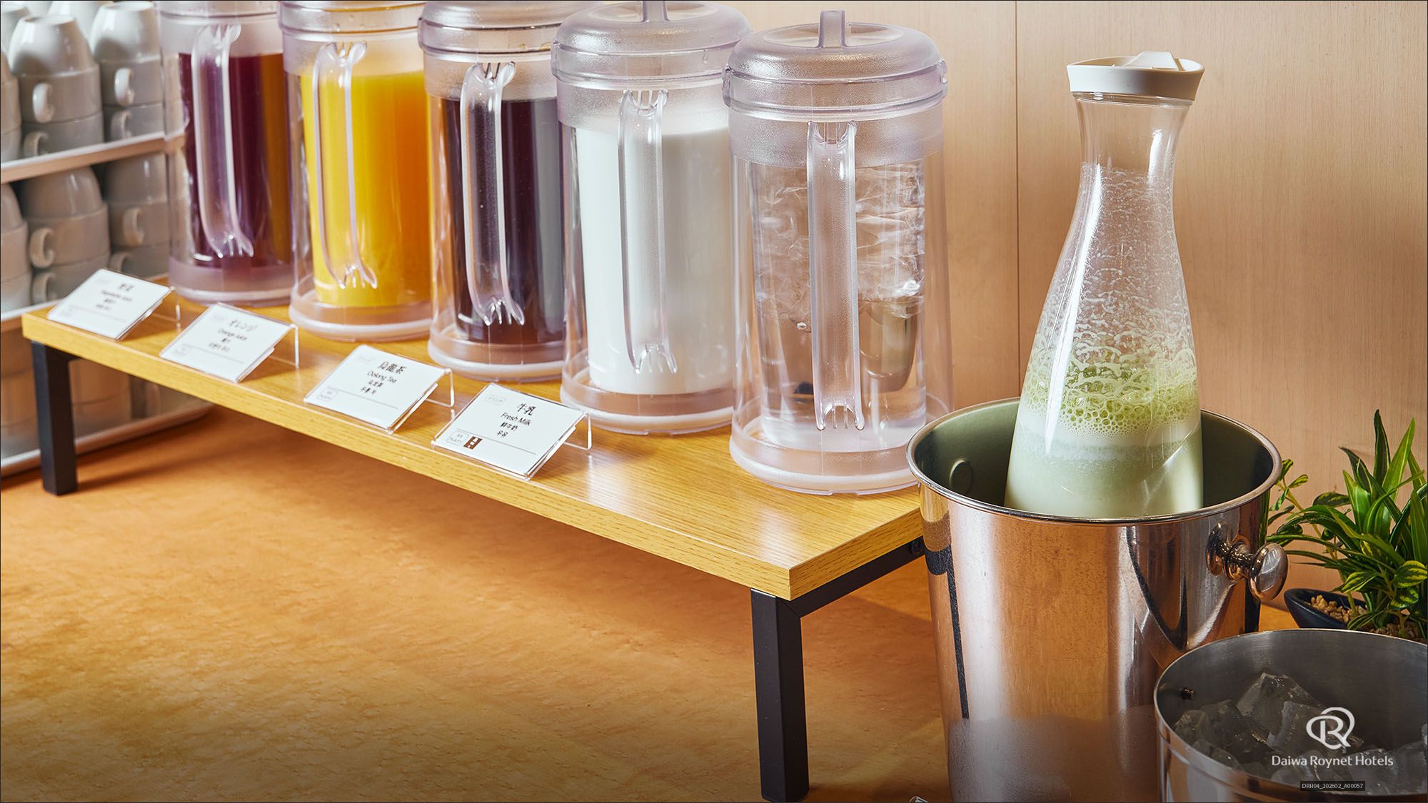 朝食　ドリンクコーナー