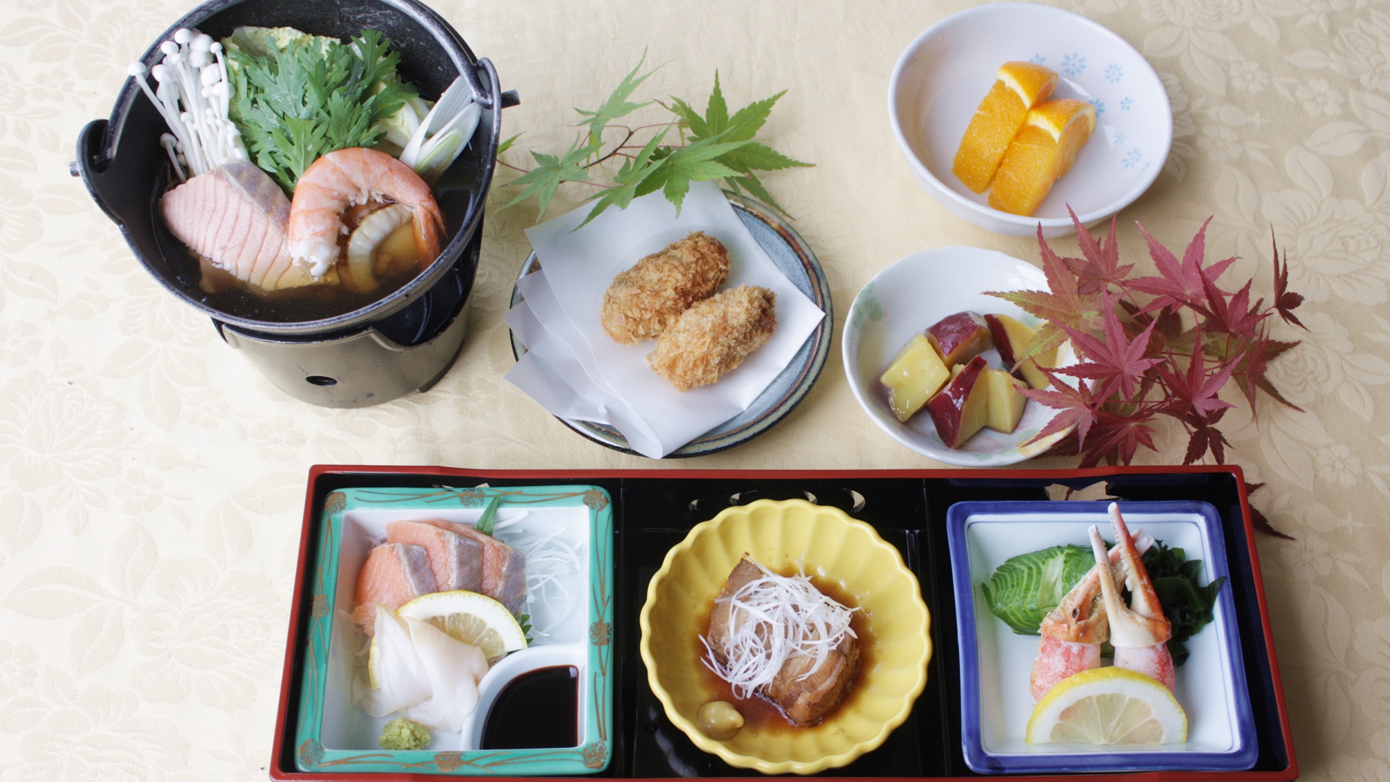 *海山の幸を使った和食（一例）