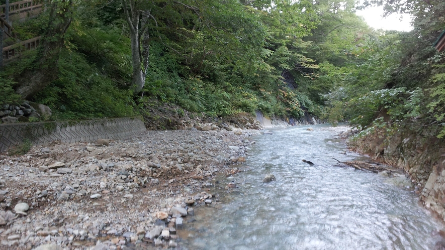 *夏油川/心洗われる景色。露天風呂からこの眺めをご覧いただけます！