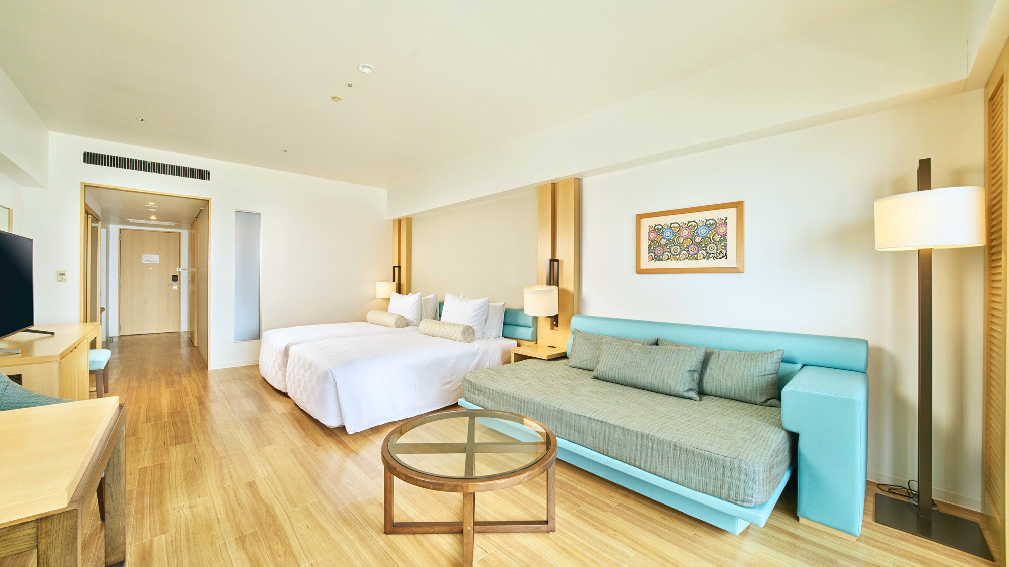 【客室内・オーシャンプレミアコーナーツイン】