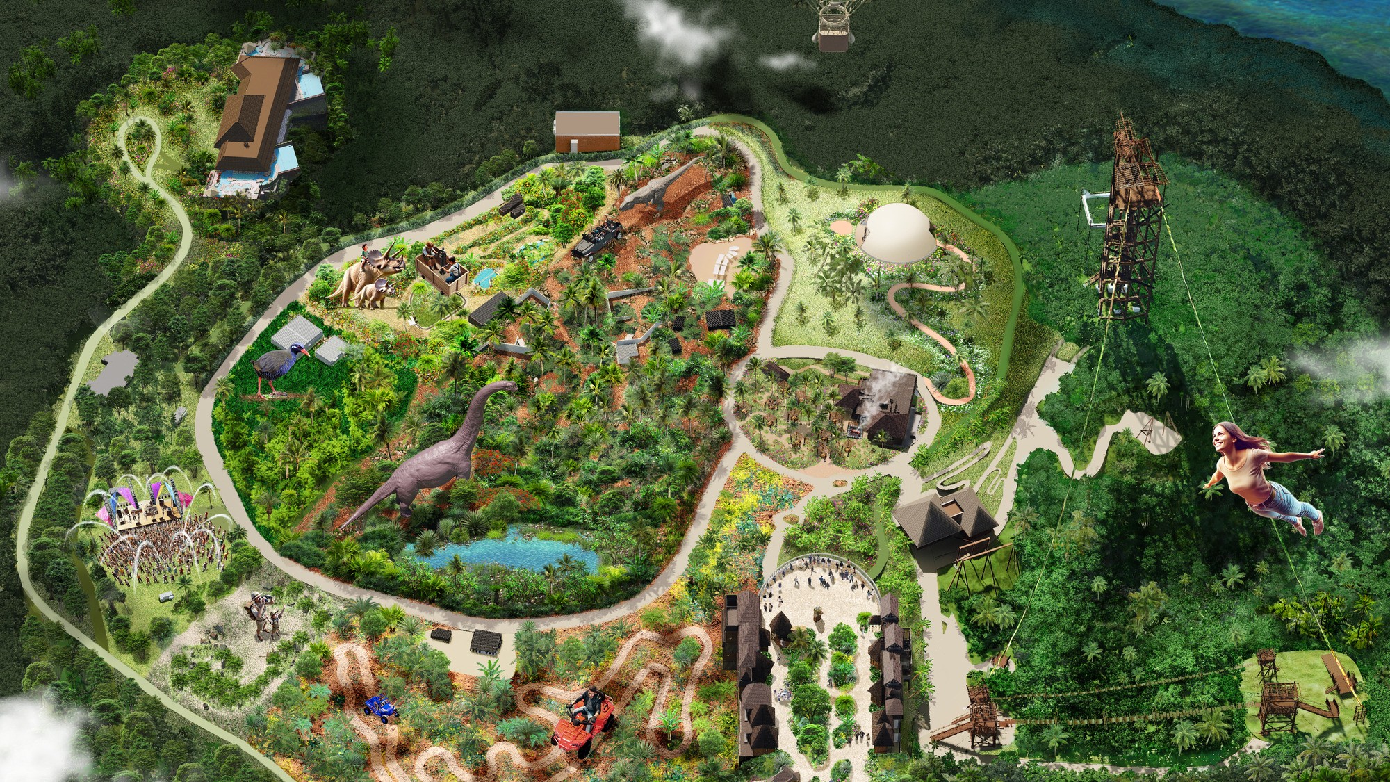 【ジャングリア沖縄】鳥観図　※画像提供／ジャパンエンターテインメント