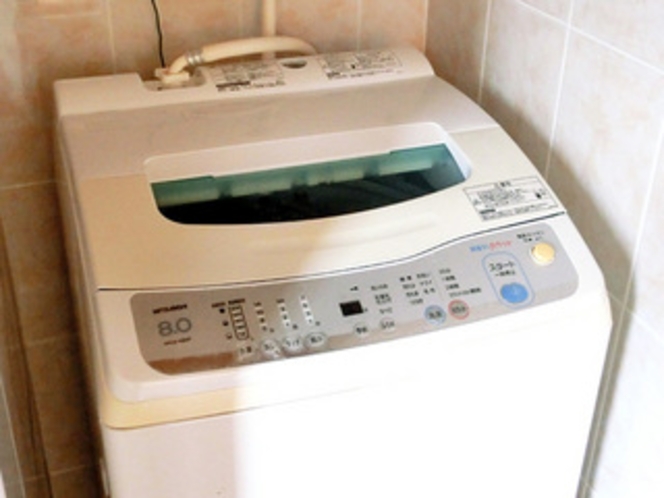 【洗濯機】長期滞在にも便利な洗濯機付き