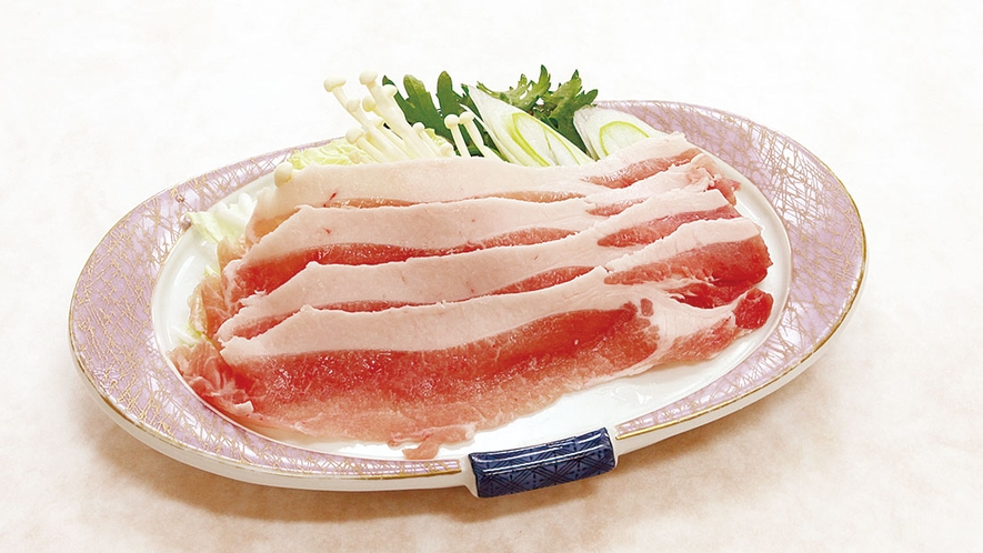 *【夕食一例】地元のブランド豚・もち豚をお楽しみください。