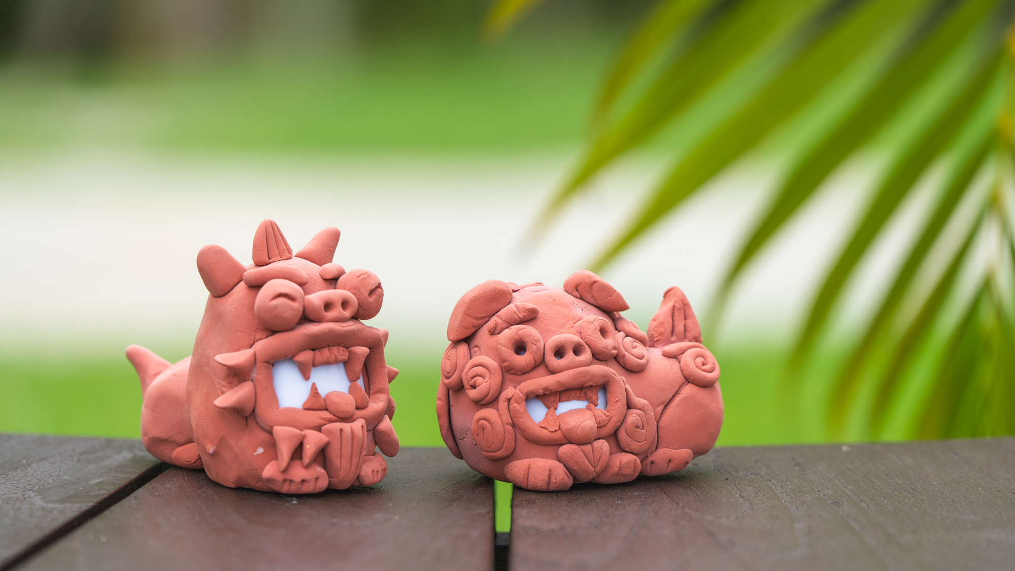【キッズアクテビティ】粘土で作るシーサーランプ