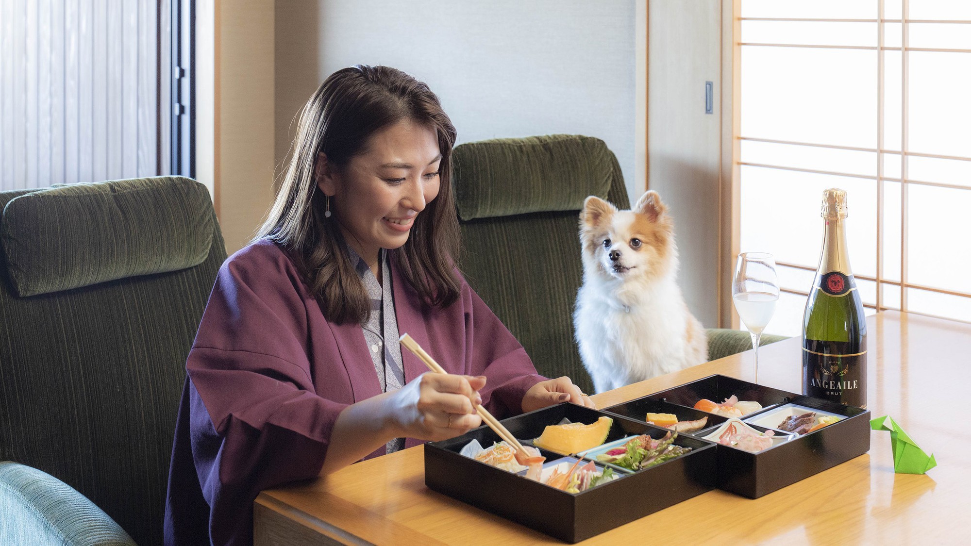 ★8/9〜8/15泊★【with Dog/ドッグルーム】愛犬と一緒　温泉付客室×部屋食（夕食）プラン