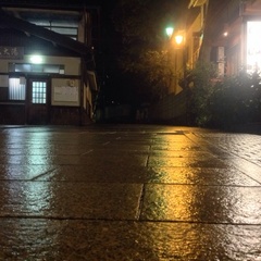 玄関前の夜景