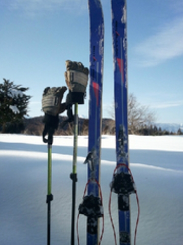 里山スキーの道具
