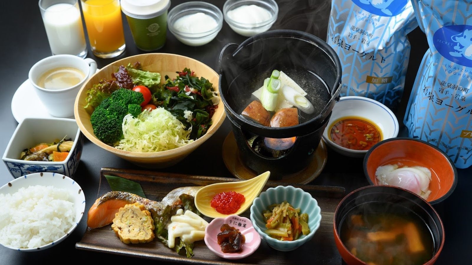 【1泊朝食】23時半までチェックイン可｜岩泉ヨーグルト食べ放題！ハーフビュッフェ