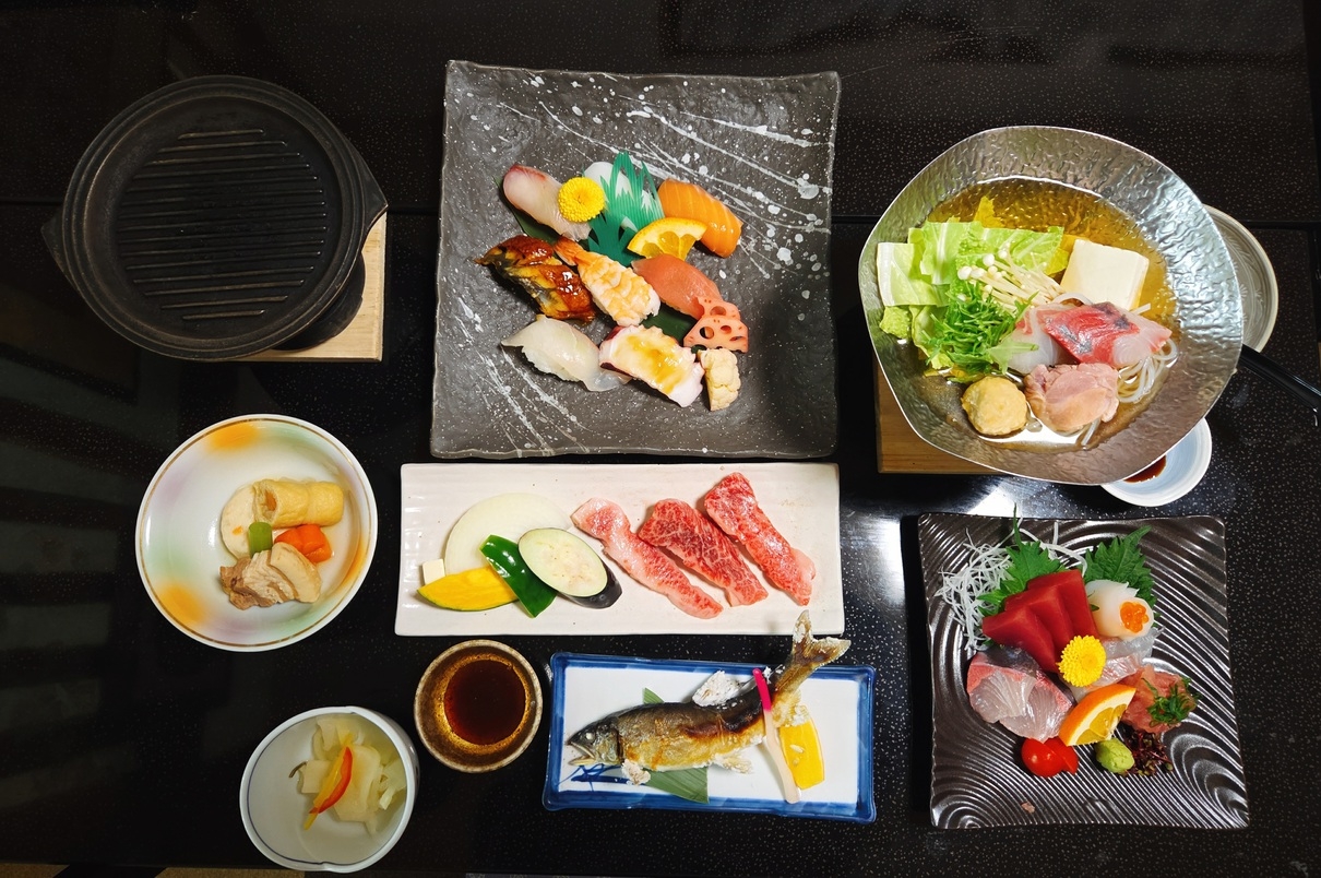 【3食付・福福御膳＋熊野古道弁当＋熊野精進弁当】まるごと大村屋！温泉・世界遺産・食・満喫プラン