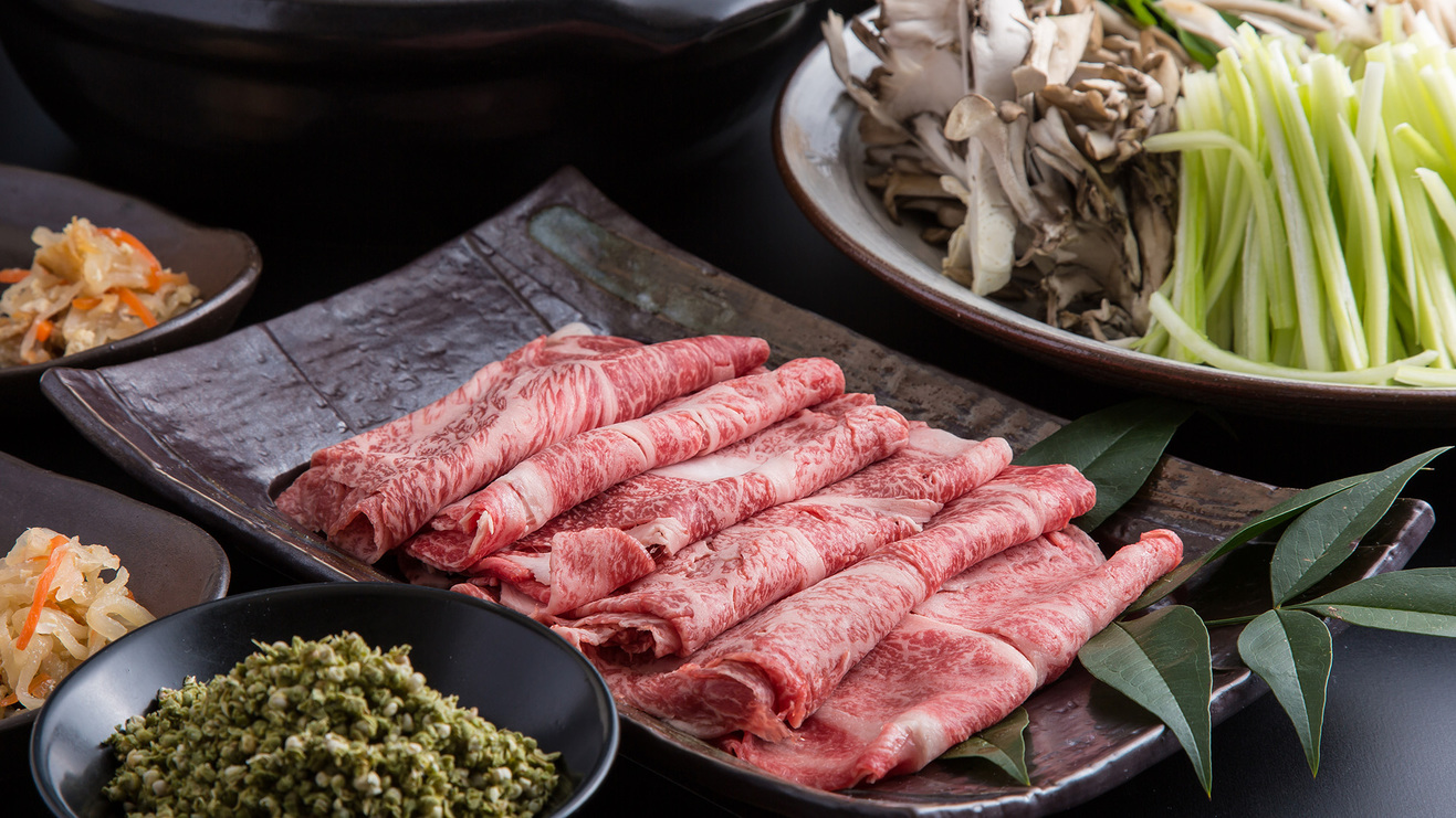 ▽日帰り昼食×温泉▽塩生山椒しゃぶしゃぶプラン！『京都肉』×『実山椒』の相性抜群♪