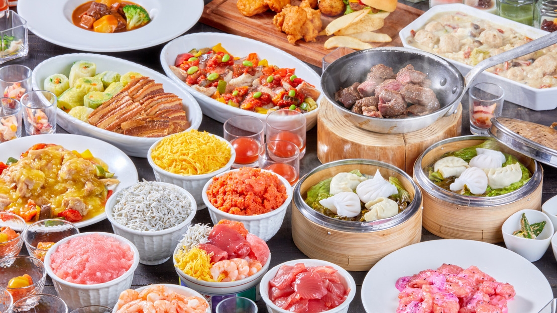 【夕食付／朝食なし】早期出発やのんびり出発にもおすすめ★旬を味わうディナービュッフェ（夕食付）