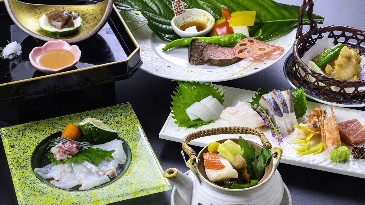 【食事処★贅会席】料理長の匠な技が光る「四季の美食」〜心と技を尽くし旬の食材を合わせた至高〜