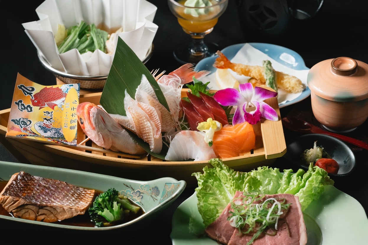 【楽天限定】【さき楽60】♪ 【特撰舟盛竜宮丸会席】2品選べるプラン＜部屋食＞