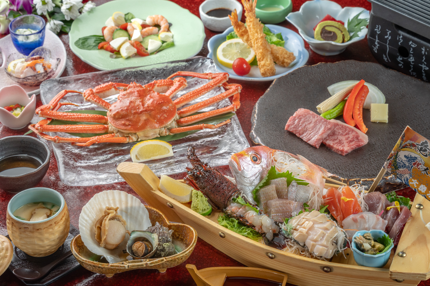早割３０♪【人気NO1】キラキラ会席☆彡海の宝石大集合♪☆伊勢海老・蟹・鮑・鮮魚舟盛・貝等♪三河牛も