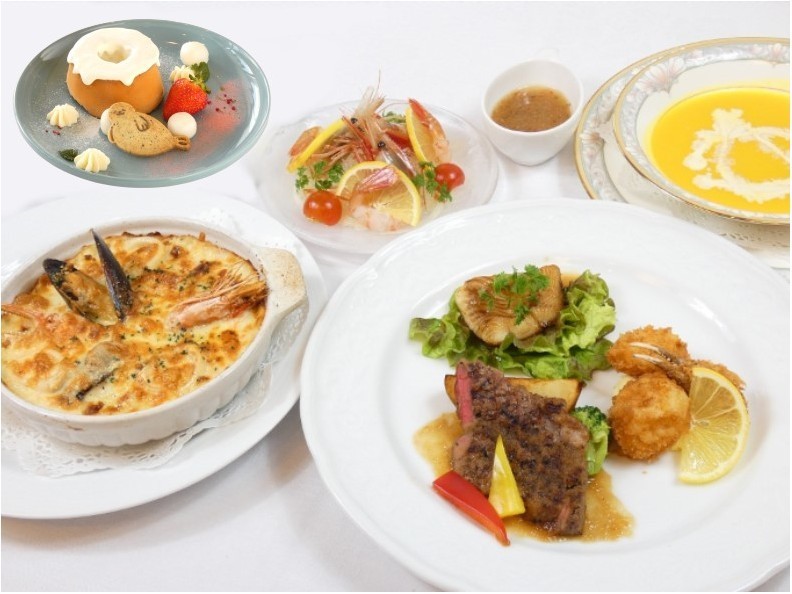 アザラシのお昼寝シフォン付き夕食