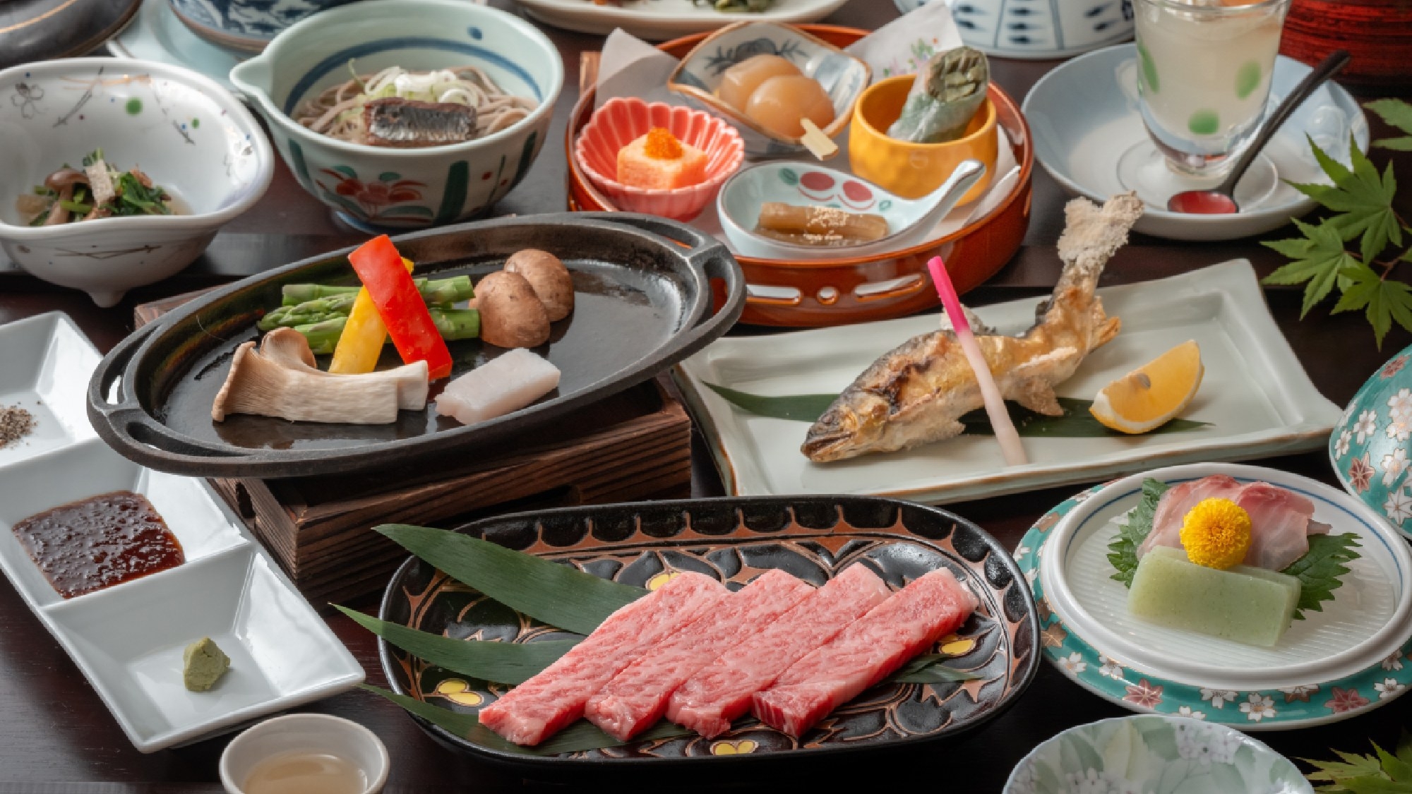 【米沢牛ステーキ会席】＜当館一押しの米沢牛ステーキをご用意＞牛本来の風味をお好みの焼き加減で味わう