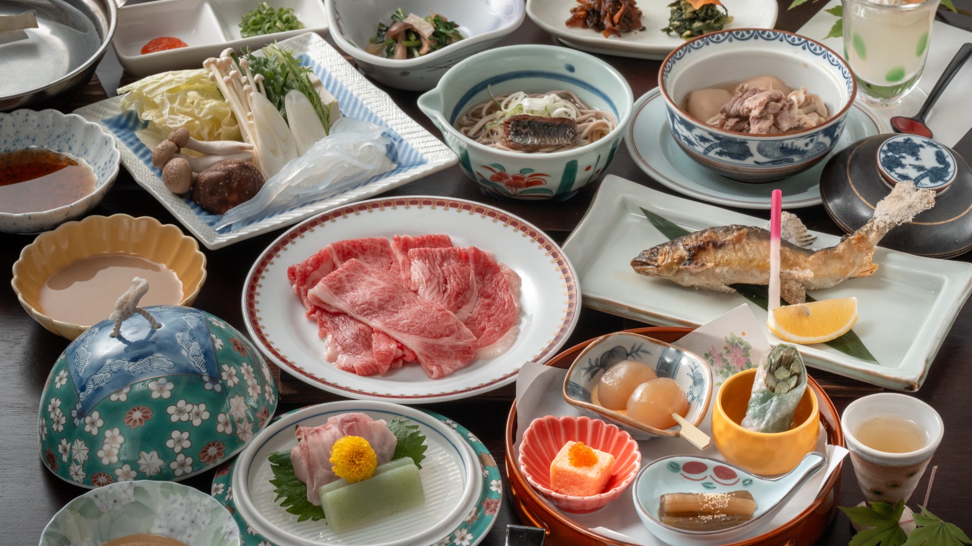 ■夕食一例｜山形県産牛会席