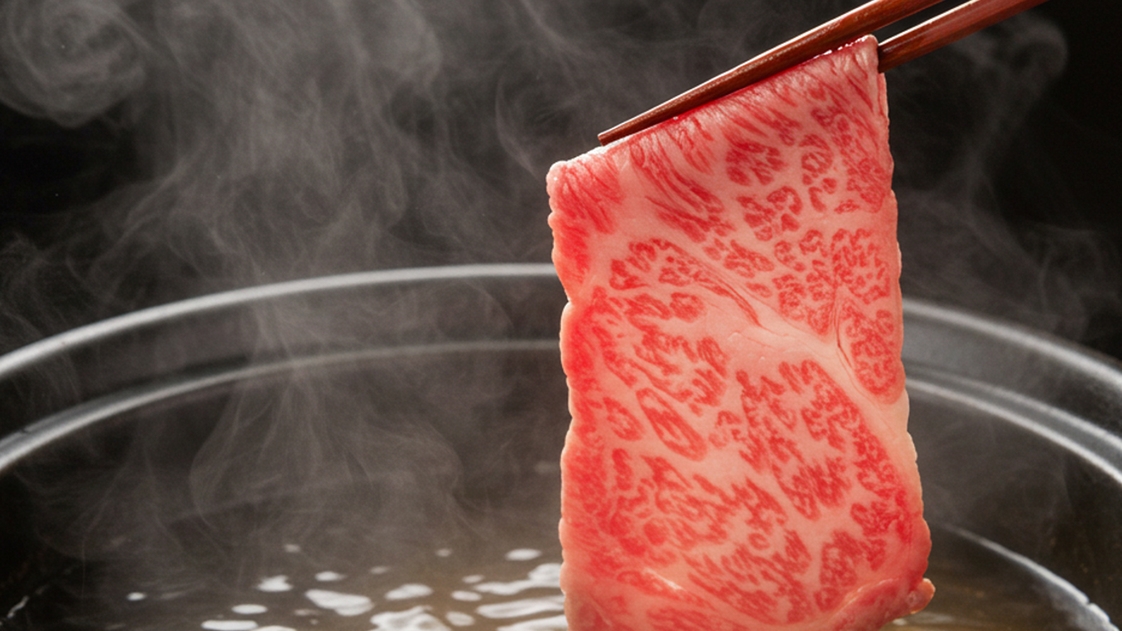 【A5熊野牛しゃぶしゃぶコース】 和歌山の最高峰を、職人の技で。静かに味わうもうひとつの天の里