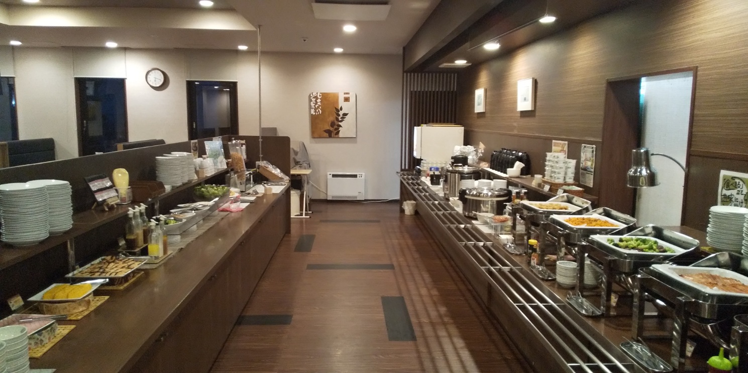 朝食バイキングレーン全体