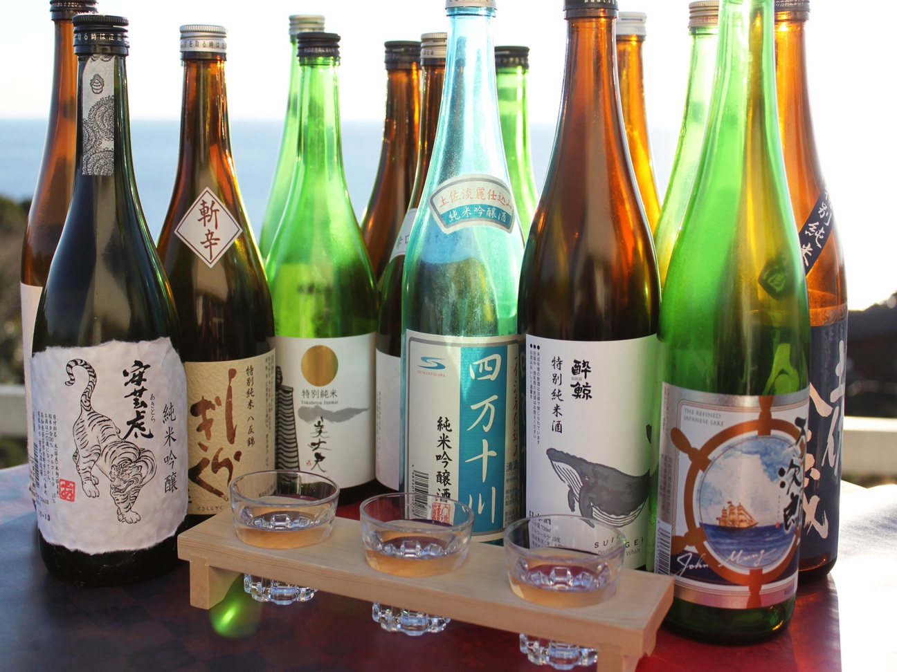 ♪どっぷり高知旅♪　ご夕食に地酒「３種呑み比べ」と共に郷土料理【皿鉢】【鰹のタタキ】を堪能！2食付