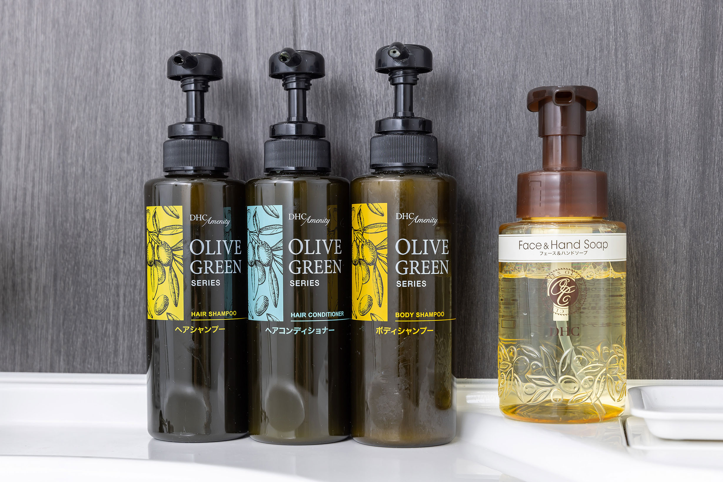 【バスアメニティー】オリーブの恵みたっぷり！髪と肌を優しく洗い上げます