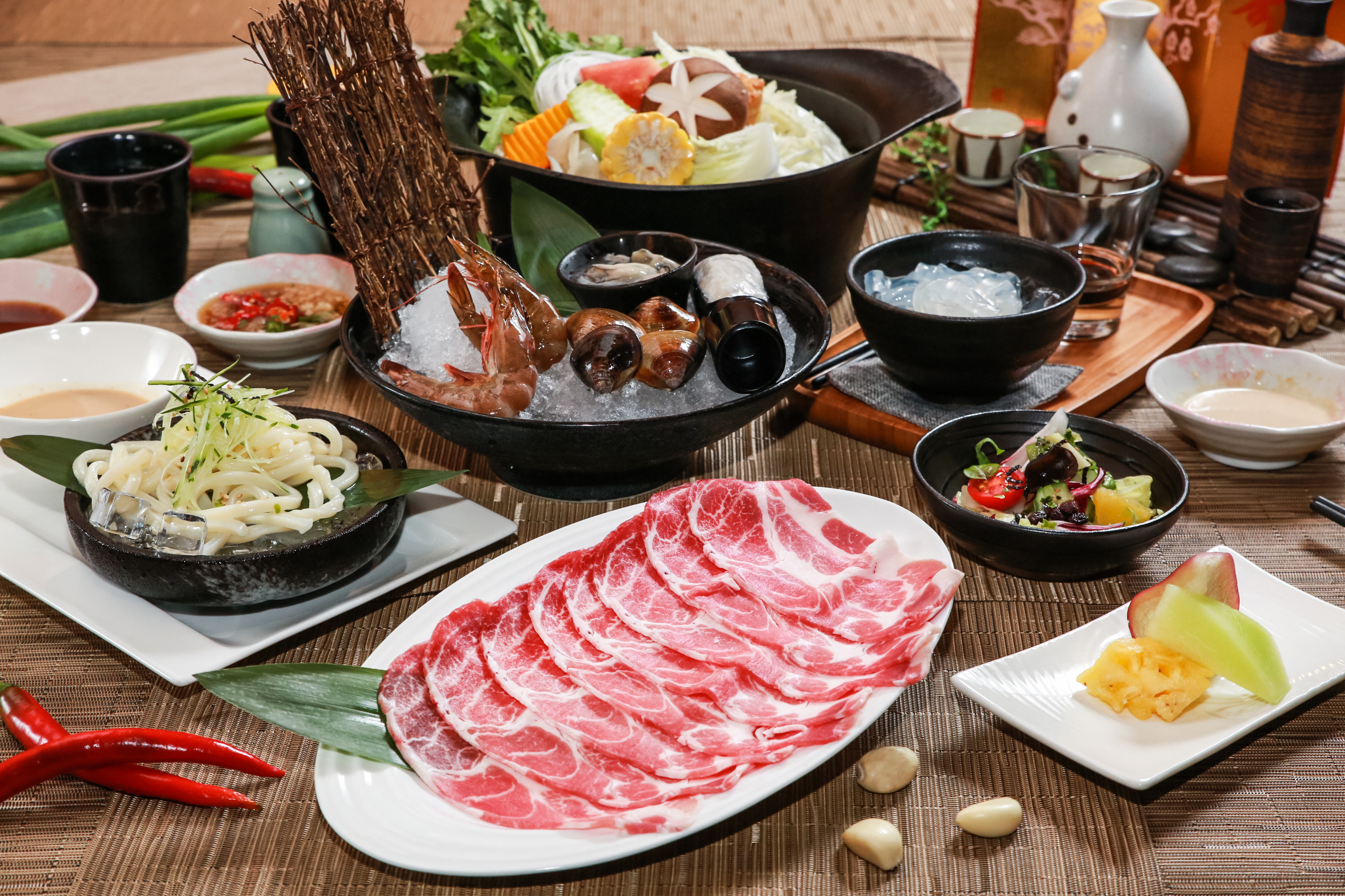 月兒彎彎 豚肉しゃぶしゃぶ
