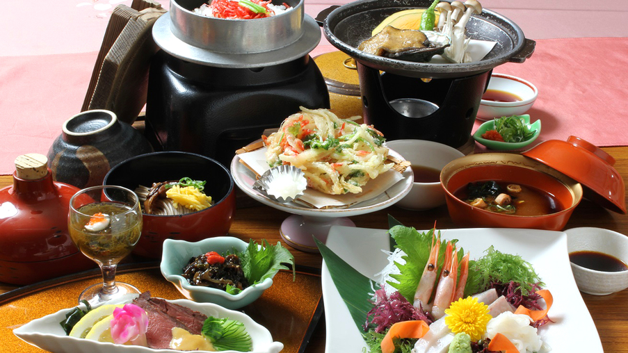 R【日帰り昼食】メロン食べ放題♪久美浜砂丘メロン狩り体験と【丹後海鮮会席】≪天然温泉入浴付≫