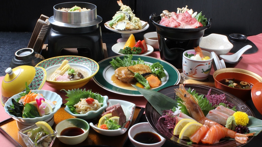 R【季節の創作会席竹コース】京丹後の美食を味わう♪100％天然温泉掛け流しの久美浜温泉≪1泊2食付≫
