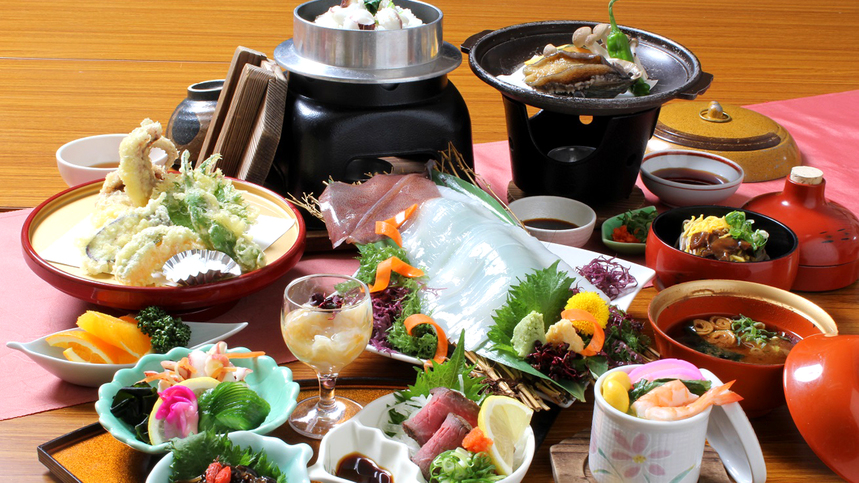 R【日帰り】※期間・数量限定※白い宝石「烏賊」を食す！久美浜白いか会席≪源泉100％天然温泉入浴付≫