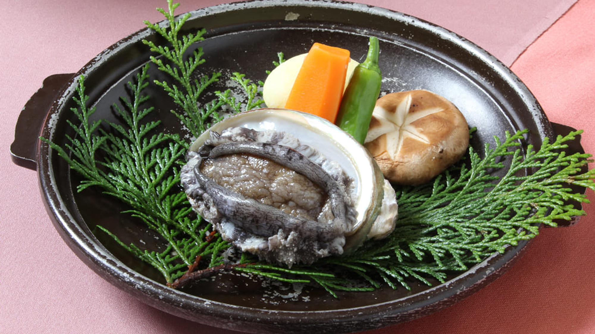 【炭火焼きチョイスde蟹フルコース】アワビ陶板焼