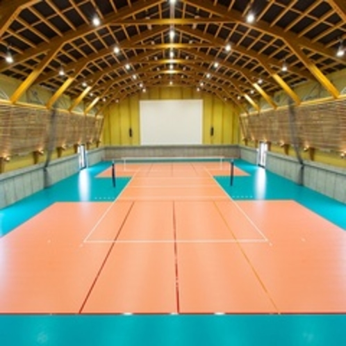 バレーボールアリーナ床はオリンピックやワールドカップで採用されているものを使用しています。