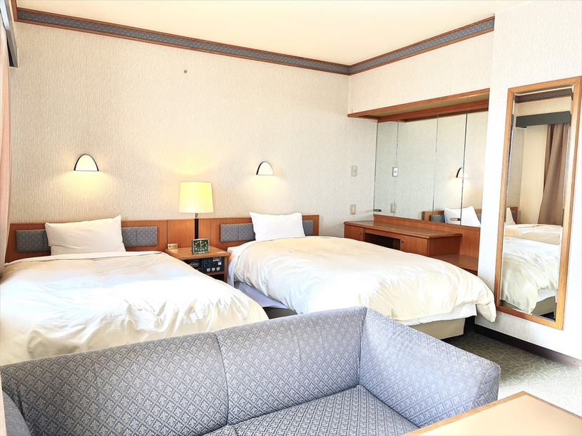 ◆喫煙 ファミリーツイン/30平米/140ｃｍ幅ベッド2台◆