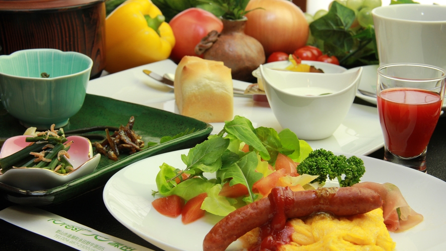 #【ご朝食一例】ちょっと贅沢な和洋折衷の朝食