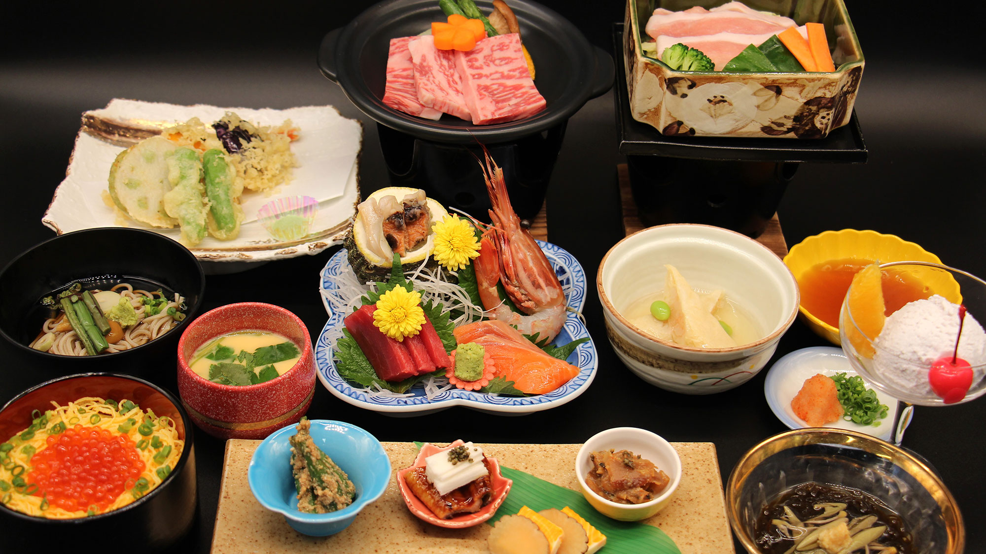 *【夕食例／ごっつぉプラン】お肉も魚介も贅沢に楽しめるコース