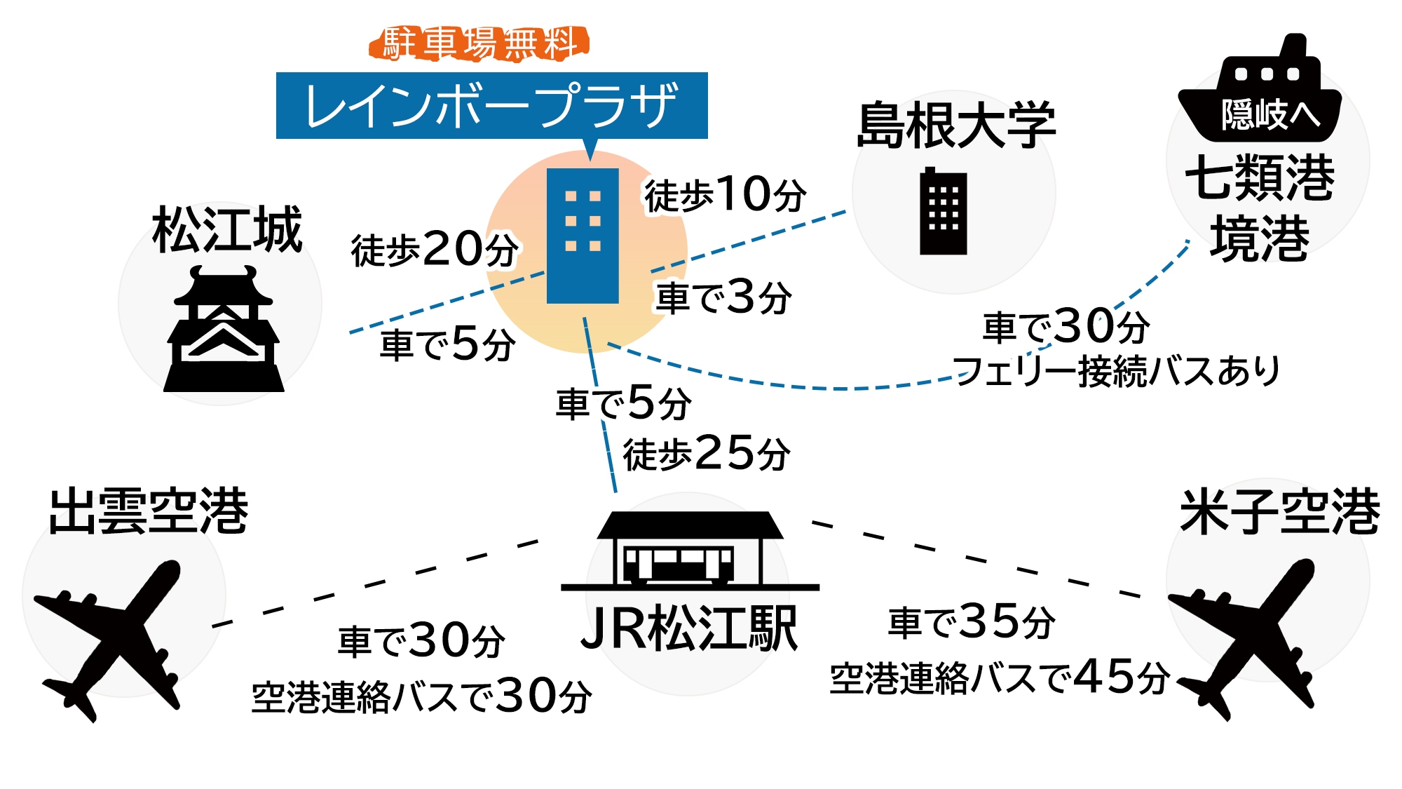 【素泊り】松江観光、ビジネスに最適！嬉しい朝の送迎は毎日2便＜無料駐車場あり＞