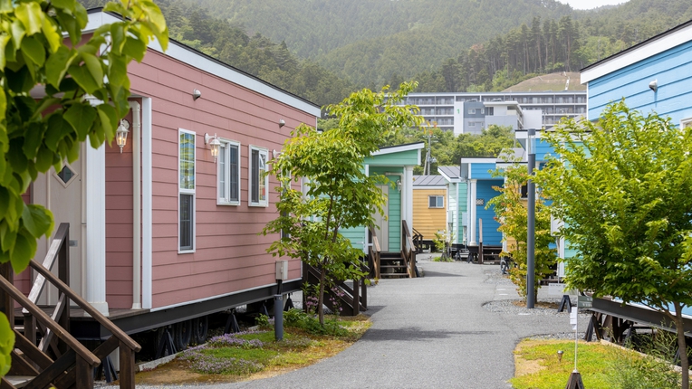 ☆独立型のトレーラーハウス。異国に来たような雰囲気を味わいながらお過ごし頂けます