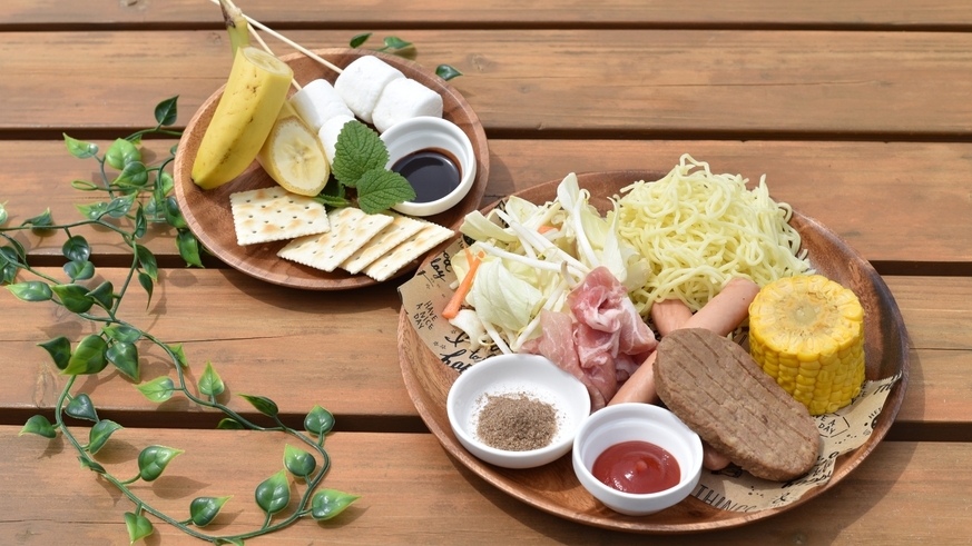 【夜はホテルでBBQ】おながわ満喫バーベキュー！宮城県産牡蠣や笹かま他ご当地食材にスモアも＜２食付＞