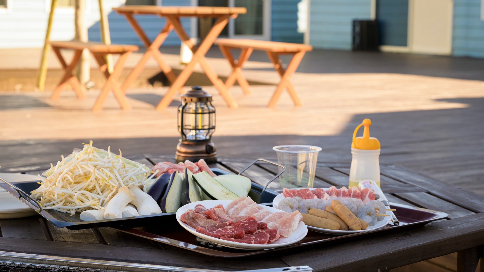 ☆食材はもちろん機材や備品もご用意します。手ぶらでBBQをお楽しまいただけます。