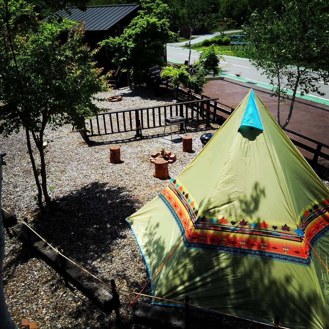 浅間山が一望！テント設営可能(^^♪家族みんなで気軽にキャンプ体験！　テントサイトプラン