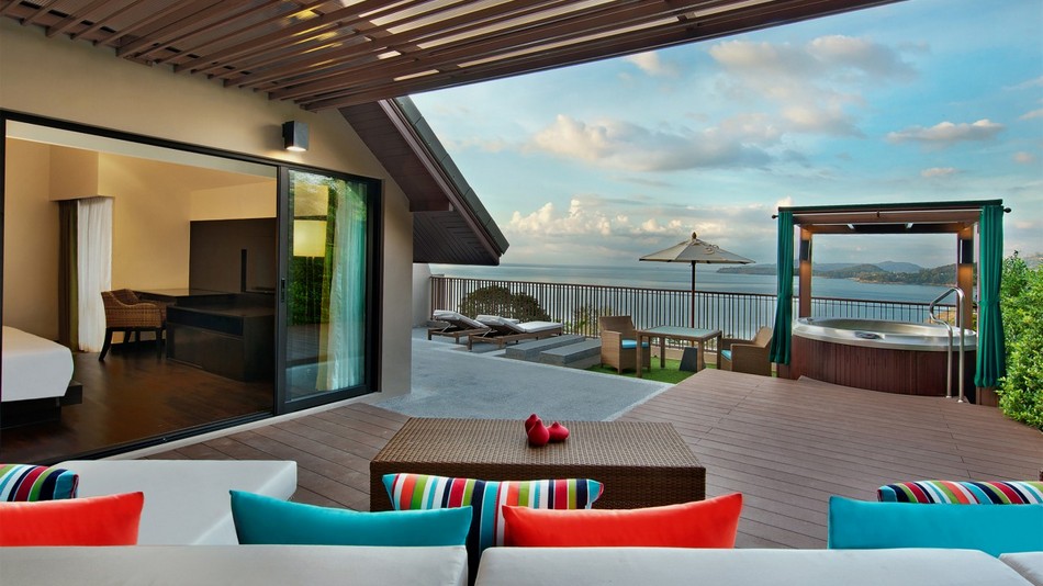 テラスルームキングベッド ワールプールバス付