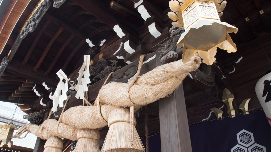 【櫛田神社】博多祇園山笠が奉納される神社。当館より徒歩10分。