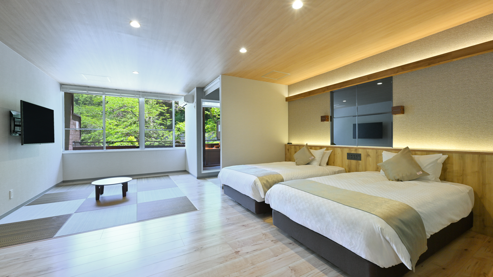 【和モダンJrスイート和洋室】 檜露天風呂付（50㎡）